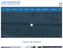 Tablet Screenshot of lake-parsippany.org